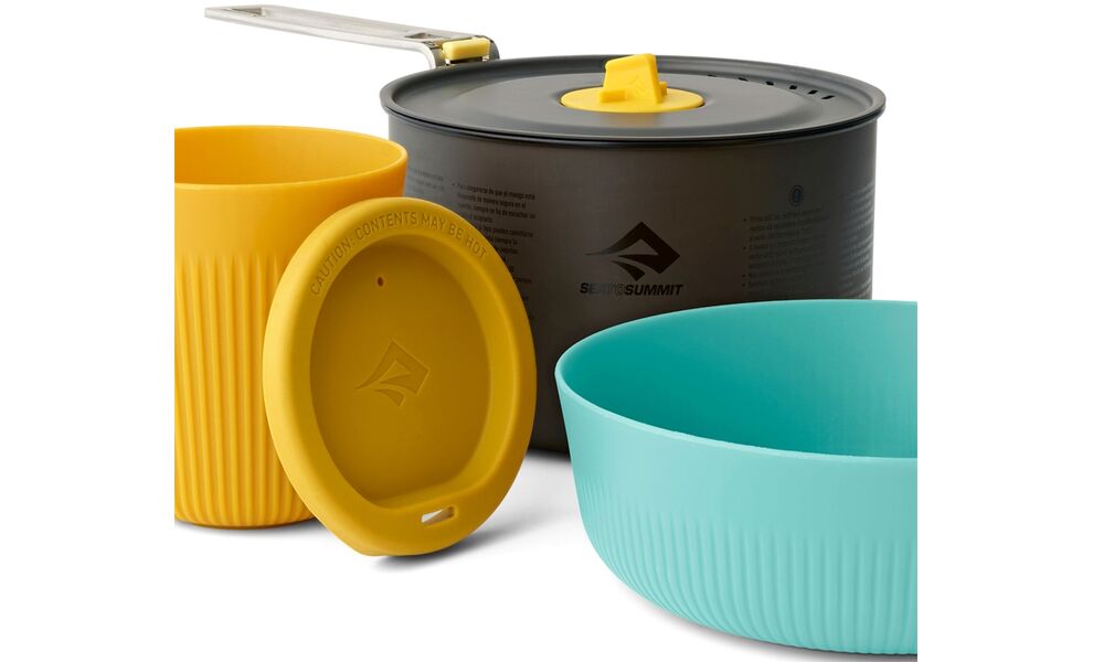 Туристичний набір посуду Sea to Summit Frontier One Pot Cook - Set 1P на 1 особу: каструля 1,3 л, миска, стакан, Тип комплекту: Set 1P (каструля 1,3 л), зображення 3
