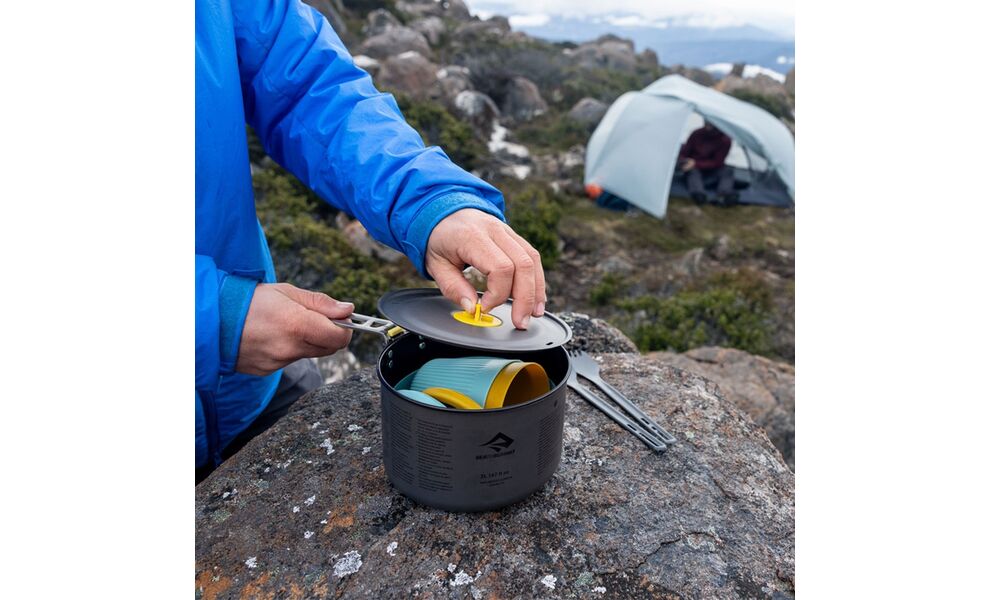 Похідний набір посуду Sea to Summit Frontier One Pot Cook - Set 2P на 2 особи: каструля, 2 миски, 2 стакани, Тип комплекту: Set 2P, зображення 28