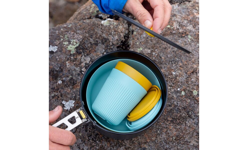 Похідний набір посуду Sea to Summit Frontier One Pot Cook - Set 2P на 2 особи: каструля, 2 миски, 2 стакани, Тип комплекту: Set 2P, зображення 29