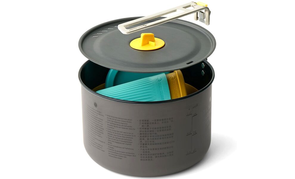 Похідний набір посуду Sea to Summit Frontier One Pot Cook - Set 2P на 2 особи: каструля, 2 миски, 2 стакани, Тип комплекту: Set 2P, зображення 3