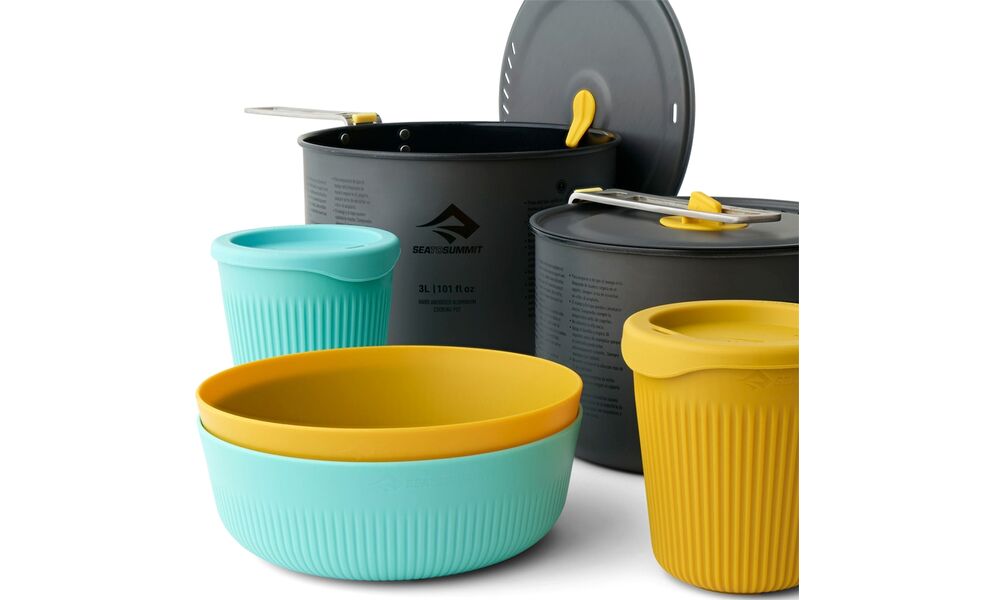 Похідний набір посуду Sea to Summit Frontier Two Pot Cook - Set 2P на 2 особи: 2 каструлі, 2 миски, 2 стакани, Тип комплекту: Set 2P, зображення 2