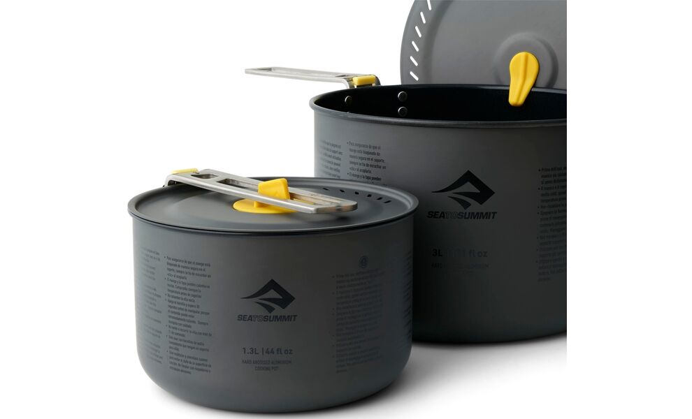 Туристичний набір каструль з антипригарним покриттям Sea to Summit Frontier - Set 2P, анодований алюміній, зображення 4