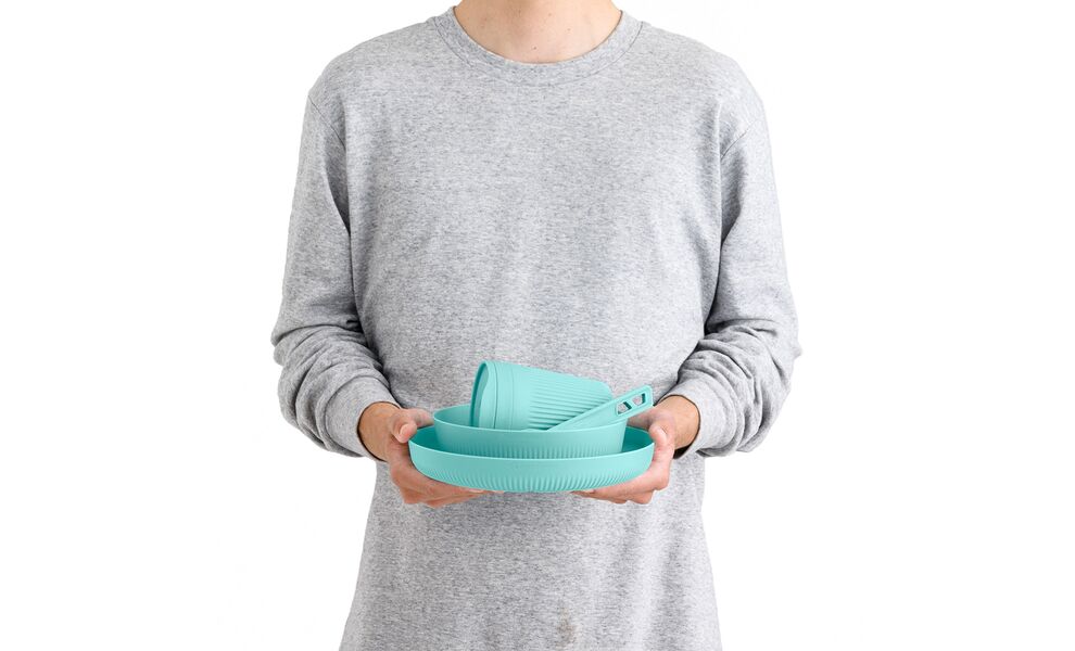 Туристичний набір столового посуду Sea to Summit Passage Dinnerware - Set 1P - 6 предметів (Aqua Sea) на 1 особу, харчовий пластик, Колір: Aqua Sea, зображення 7