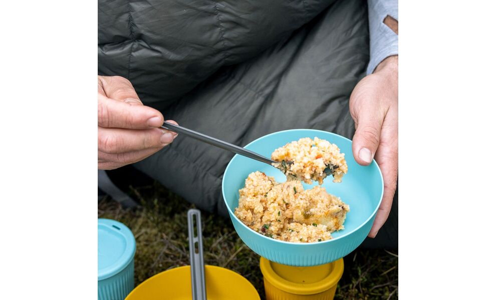 Туристичний набір столового посуду Sea to Summit Passage Dinnerware - Set 1P - 7 предметів (Aqua Sea) на 1 особу, харчовий пластик, Колір: Aqua Sea, зображення 12