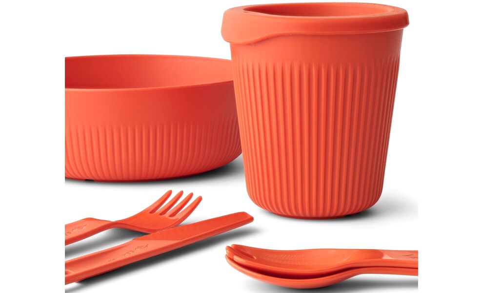 Туристичний набір столового посуду Sea to Summit Passage Dinnerware - Set 1P - 6 предметів (Spicy Orange) на 1 особу, харчовий пластик, Колір: Spicy Orange, зображення 3