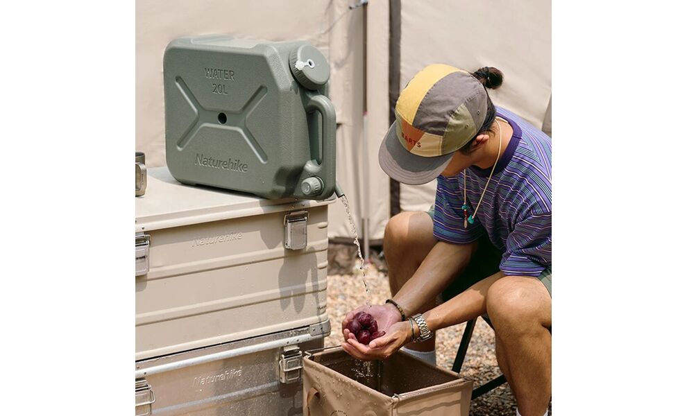 Пластикова каністра для води з краном Naturehike CNH22CJ018 (Khaki) на 20 л, Об'єм: 20, Колір виробника: Khaki, зображення 3