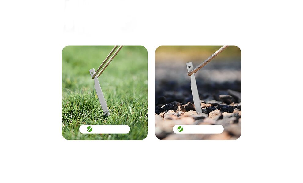 Набір кілочків Naturehike CNK2300ZP016 - Silver (200 мм), 8 шт., Довжина: 20, Колір виробника: Silvery, зображення 4