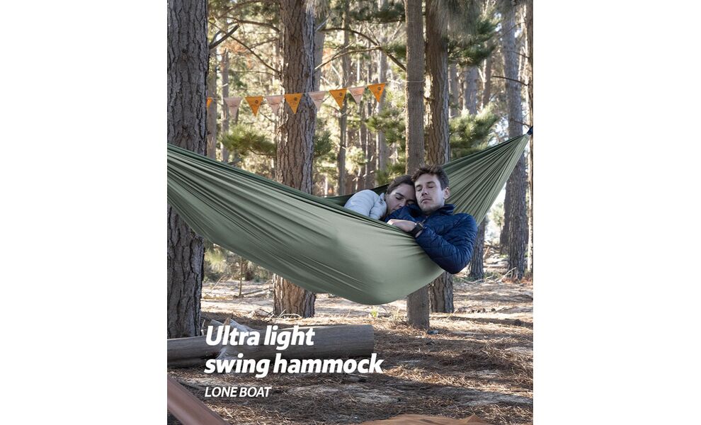 Гамак Naturehike NH21DC011 - Double (Light Bean Green) (з кріпленнями), Тип розміру: Double, Колір виробника: Light Bean Green, зображення 5