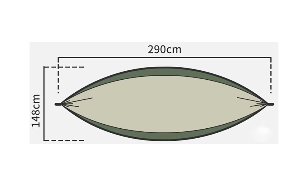 Гамак Naturehike NH21DC011 - Single (Light Bean Green) (з кріпленнями), Тип розміру: Single, Колір виробника: Light Bean Green, зображення 2