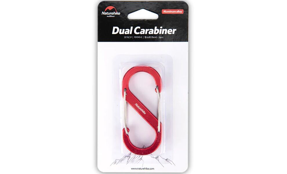 Карабін Naturehike NH20GS004 S-type - 8,7 см (Red), 1 шт, зображення 2