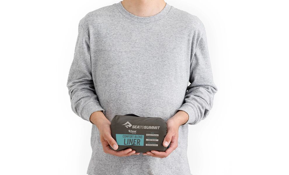 Вкладиш в спальник Sea to Summit Comfort Blend (Aqua Sea/Beluga), Rectangular, Тип розміру: Rectangular, Колір: Aqua Sea/Beluga, зображення 5