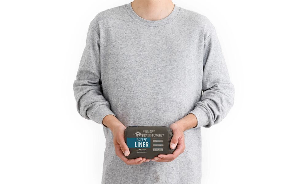 Вкладиш в спальник Sea to Summit Breeze Insect Shield (Turkish Tile/Beluga), Standard Mummy, Тип розміру: Standard Mummy, Колір: Turkish Tile/Beluga, зображення 8
