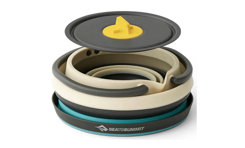 Похідний набір складного посуду Sea to Summit Frontier Kettle Cook - Set 1P (БЕЗ чохла) на 1 особу: чайник, миска, стакан, Тип комплекту: Set 1P, зображення 2
