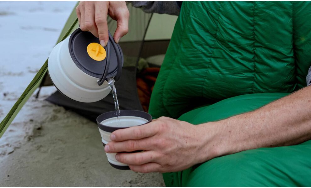 Похідний набір складного посуду Sea to Summit Frontier Kettle Cook - Set 1P (БЕЗ чохла) на 1 особу: чайник, миска, стакан, Тип комплекту: Set 1P, зображення 17