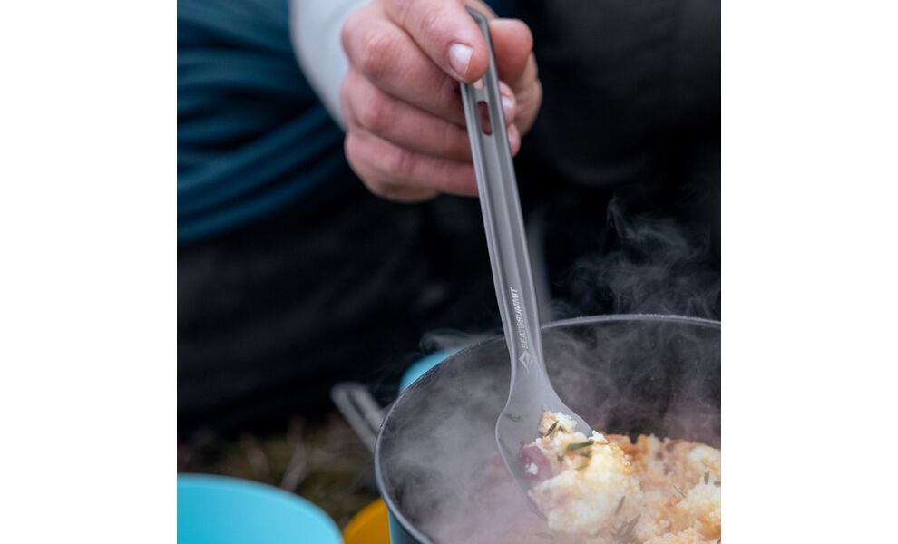 Туристична ложка-виделка з довгою ручкою Sea to Summit Frontier, анодований алюміній, зображення 3