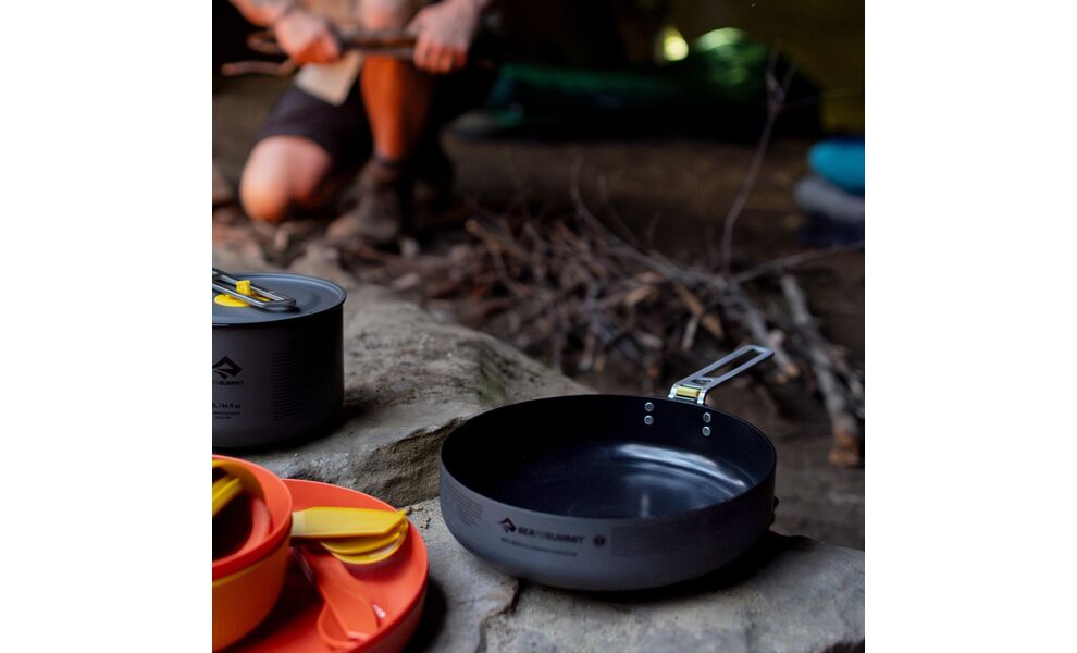Туристична сковорода зі складною ручкою та антипригарним покриттям Sea to Summit Frontier UL Ø20,7 см, анодований алюміній, зображення 6