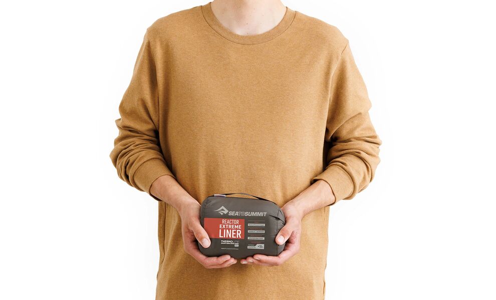 Вкладиш в спальник Sea to Summit Reactor Extreme (Spicy Orange/Beluga), Compact Mummy, Тип розміру: Compact Mummy, Колір: Spicy Orange/Beluga, зображення 9