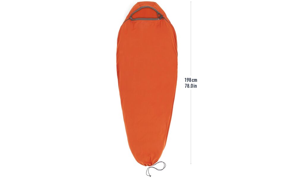 Вкладиш в спальник Sea to Summit Reactor Fleece (Picante/Beluga), Compact Mummy, Тип розміру: Compact Mummy, Колір: Picante/Beluga, зображення 2