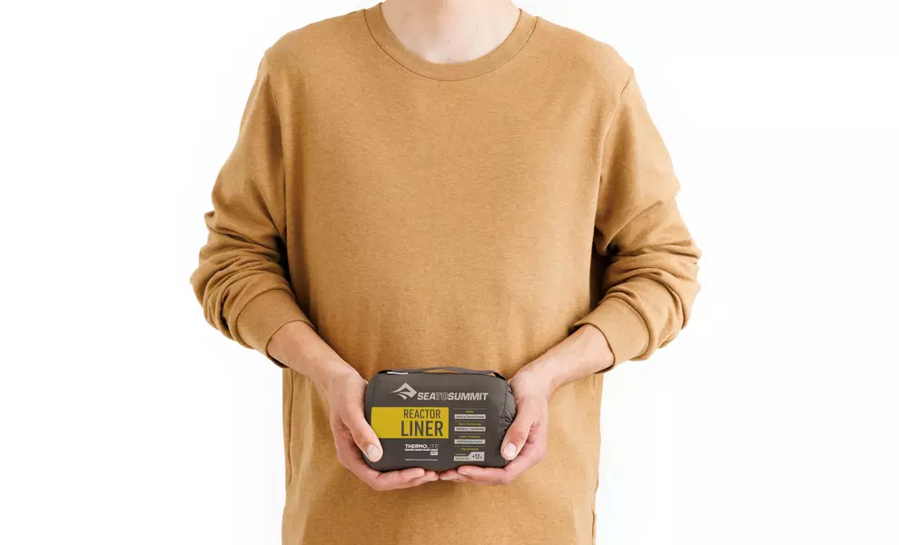 Вкладиш в спальник Sea to Summit Reactor (Sulphur/Beluga), Standard Mummy, Тип розміру: Standard Mummy, Колір: Sulphur/Beluga, зображення 9