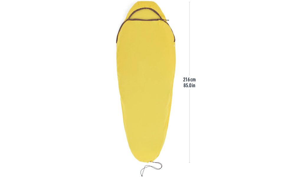 Вкладиш в спальник Sea to Summit Reactor (Sulphur/Beluga), Standard Mummy, Тип розміру: Standard Mummy, Колір: Sulphur/Beluga, зображення 2