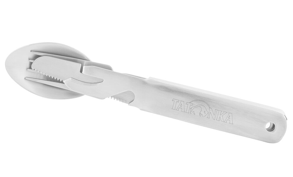 Туристичний набір столових приборів Tatonka Cutlery Set II (виделка, ложка, ніж, ніж-відкривачка), нержавіюча сталь, зображення 2