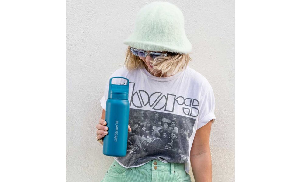 Пляшка з фільтром для води LifeStraw Go SS Filter Bottle (Polar White) на 1 л, Об'єм резервуару: 1000, Колір резервуару: Polar White, зображення 2