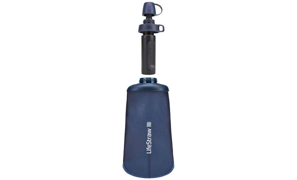 М'яка пляшка з фільтром для води LifeStraw Peak Squeeze (Mountain Blue) на 1 л, Об'єм резервуару: 1000, Колір резервуару: Mountain Blue, зображення 3