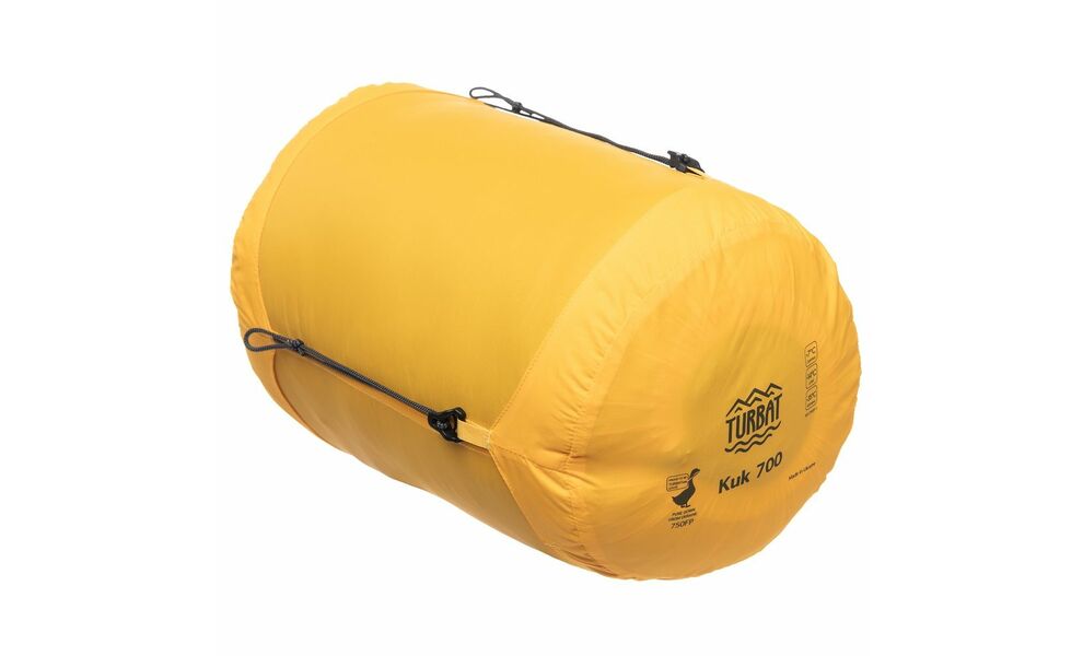 Зимовий пуховий спальник Turbat Kuk 700 - 185 (Legion Blue/Dark Cheddar) до -14°C: з капюшоном, Максимальний зріст користувача: 185, Колір: Legion Blue/Dark Cheddar, Сторона застібки: центр, зображення 9