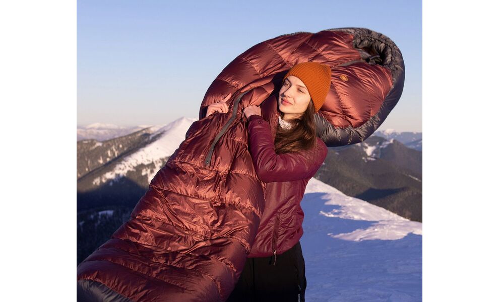 Зимовий пуховий спальник Turbat Kuk 700 - 195 (Legion Blue/Dark Cheddar) до -14°C: з капюшоном, Максимальний зріст користувача: 195, Колір: Legion Blue/Dark Cheddar, Сторона застібки: центр, зображення 15