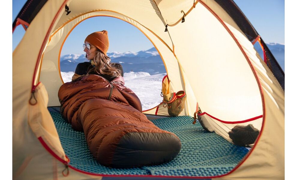 Зимовий пуховий спальник Turbat Kuk 700 - 195 (Legion Blue/Dark Cheddar) до -14°C: з капюшоном, Максимальний зріст користувача: 195, Колір: Legion Blue/Dark Cheddar, Сторона застібки: центр, зображення 16