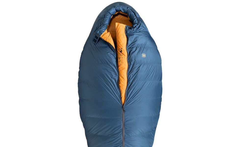 Зимовий пуховий спальник Turbat Kuk 700 - 185 (Legion Blue/Dark Cheddar) до -14°C: з капюшоном, Максимальний зріст користувача: 185, Колір: Legion Blue/Dark Cheddar, Сторона застібки: центр, зображення 4