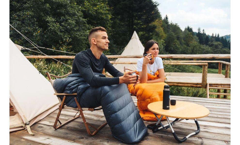 Демісезонний пуховий спальник Turbat Nox 250 - 185 (Grey/Cheddar Orange) до 3°C: з капюшоном, Максимальний зріст користувача: 185, Колір: Grey/Cheddar Orange, Сторона застібки: ліва, зображення 8