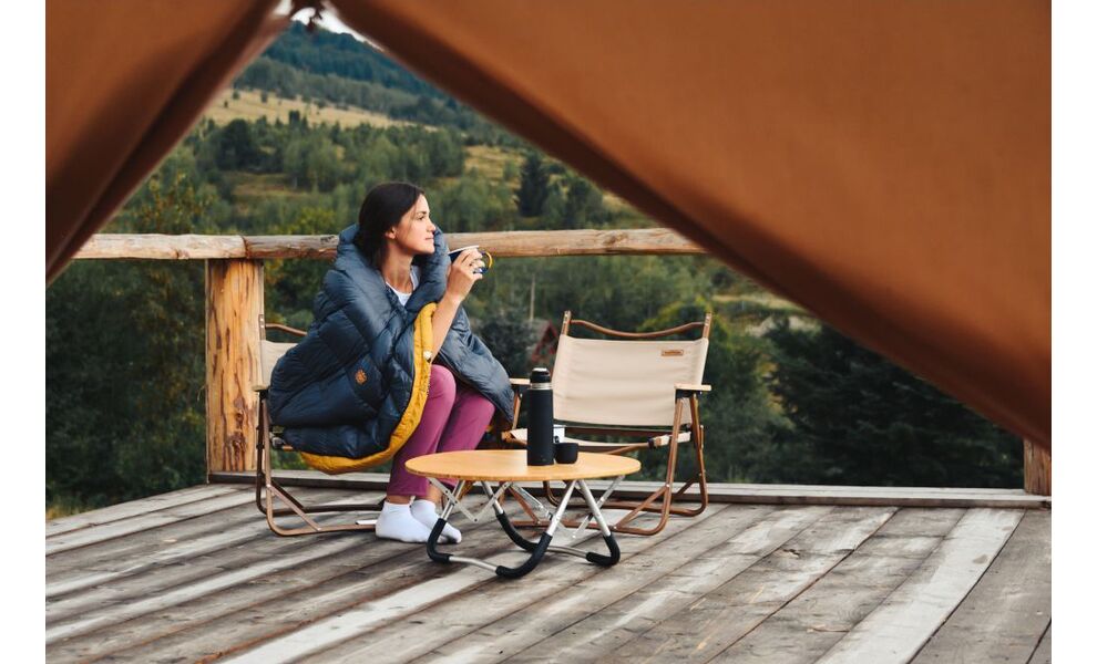 Демісезонний пуховий спальник Turbat Nox 250 - 185 (Grey/Cheddar Orange) до 3°C: з капюшоном, Максимальний зріст користувача: 185, Колір: Grey/Cheddar Orange, Сторона застібки: ліва, зображення 9