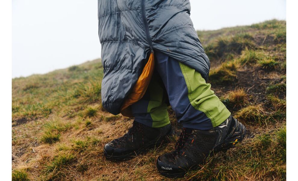 Демісезонний пуховий спальник Turbat Nox 250 - 185 (Grey/Cheddar Orange) до 3°C: з капюшоном, Максимальний зріст користувача: 185, Колір: Grey/Cheddar Orange, Сторона застібки: ліва, зображення 13