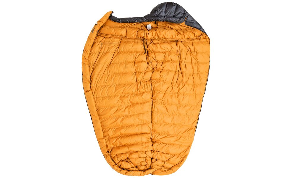 Демісезонний пуховий спальник Turbat Nox 400 - 195 (Grey/Cheddar Orange) до -2°C: з капюшоном, Максимальний зріст користувача: 195, Колір: Grey/Cheddar Orange, Сторона застібки: ліва, зображення 5