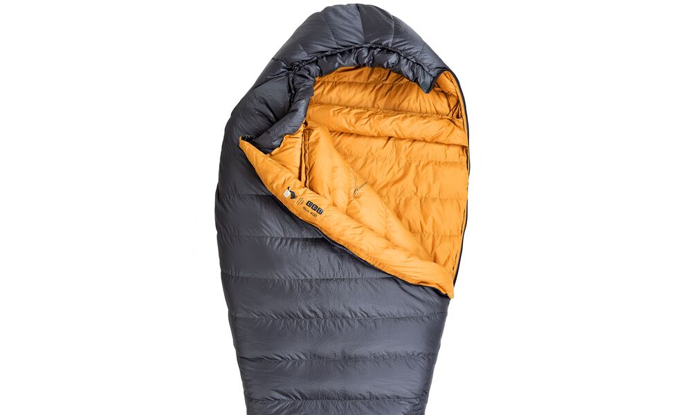 Демісезонний пуховий спальник Turbat Nox 400 - 195 (Grey/Cheddar Orange) до -2°C: з капюшоном, Максимальний зріст користувача: 195, Колір: Grey/Cheddar Orange, Сторона застібки: ліва, зображення 7