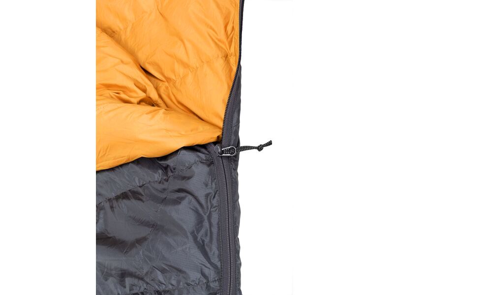 Демісезонний пуховий спальник Turbat Nox 400 - 195 (Grey/Cheddar Orange) до -2°C: з капюшоном, Максимальний зріст користувача: 195, Колір: Grey/Cheddar Orange, Сторона застібки: ліва, зображення 9