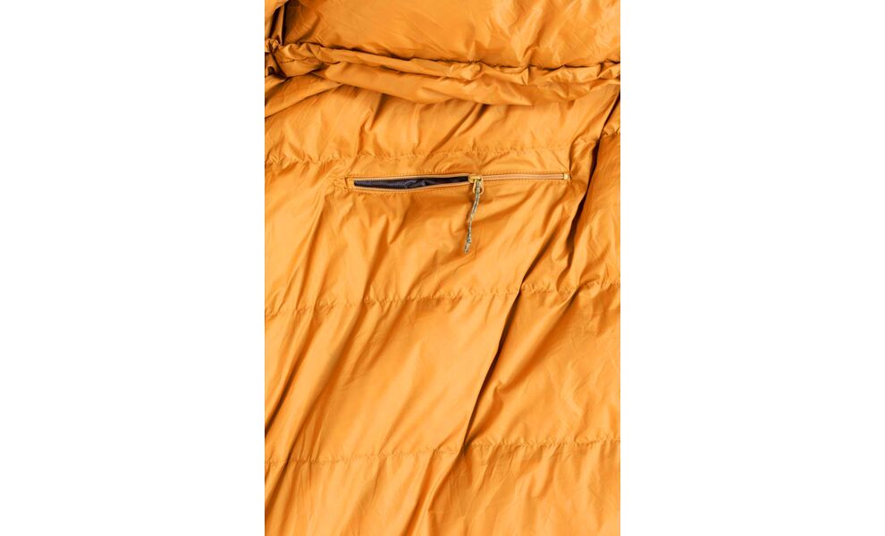 Демісезонний пуховий спальник Turbat Nox 400 - 195 (Grey/Cheddar Orange) до -2°C: з капюшоном, Максимальний зріст користувача: 195, Колір: Grey/Cheddar Orange, Сторона застібки: ліва, зображення 10