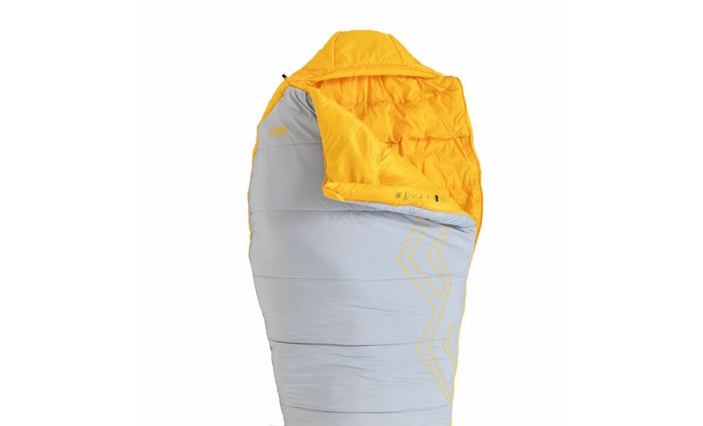 Демісезонний туристичний спальник Turbat Tourer 195 (Gold Fusion/Dawn Blue) до 0°C: з капюшоном, Максимальний зріст користувача: 195, Колір: Gold Fusion/Dawn Blue, Сторона застібки: ліва, зображення 3