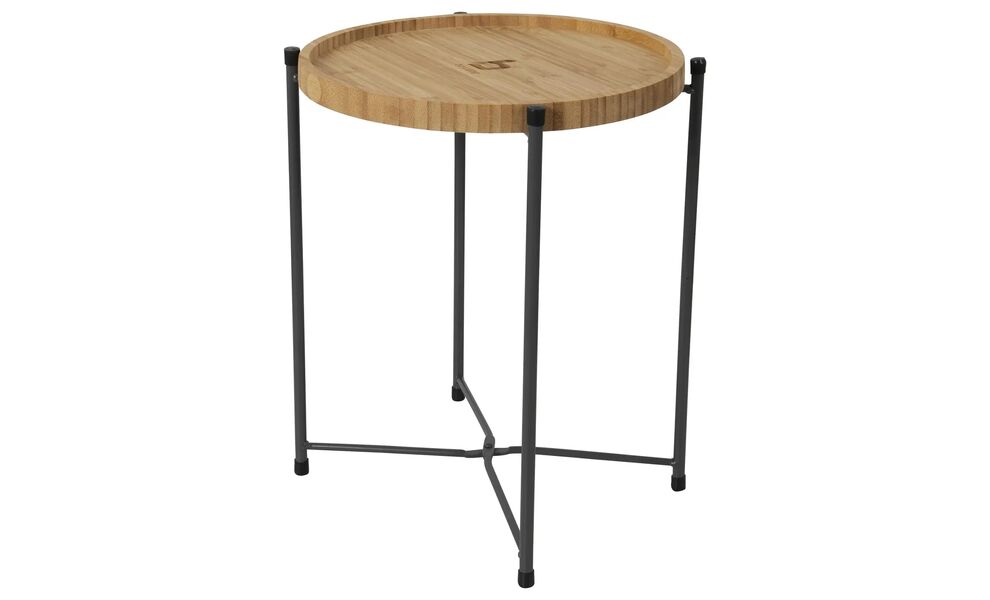 Розкладний столик з бамбуковою стільницею Bo-Camp Carnaby M - 32x32x36 см, зображення 2