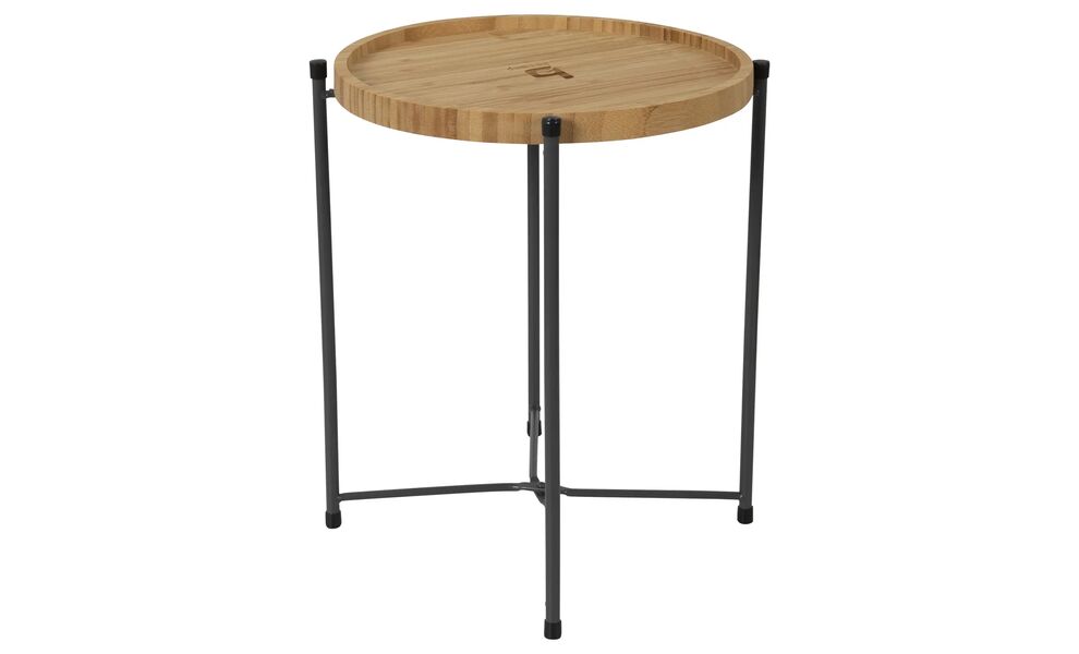 Розкладний столик з бамбуковою стільницею Bo-Camp Carnaby M - 32x32x36 см, зображення 4