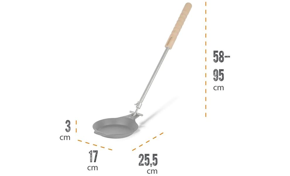 Чавунна сковорода зі складною довгою ручкою Petromax Cast-Iron Campfire,  Ø17 см, зображення 5