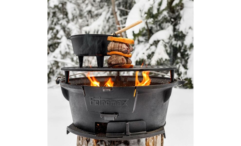 Портативний чавунний гриль для вугілля 2 в 1 Petromax Fire Barbecue Grill, зображення 12