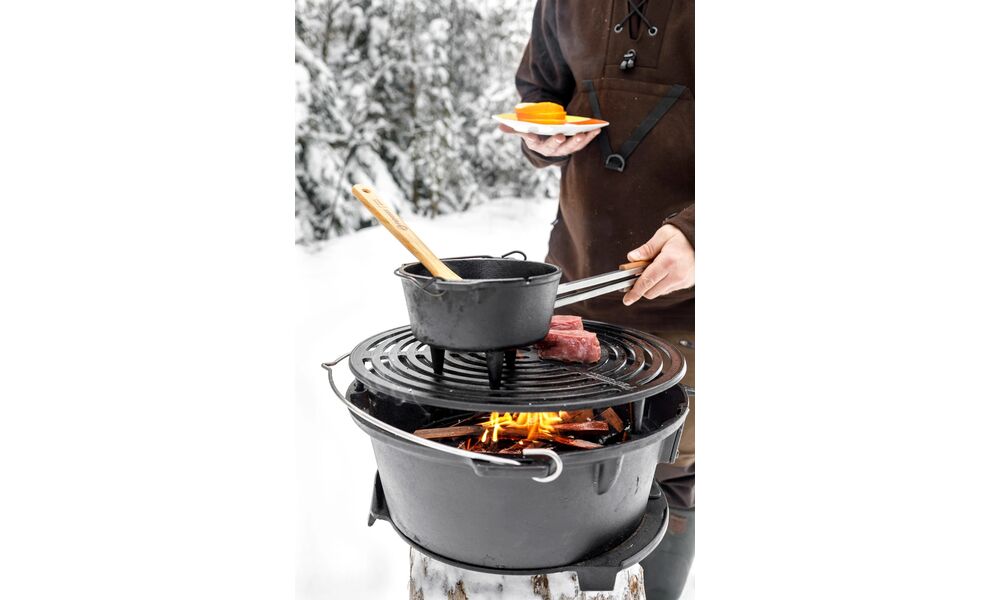 Портативний чавунний гриль для вугілля 2 в 1 Petromax Fire Barbecue Grill, зображення 13