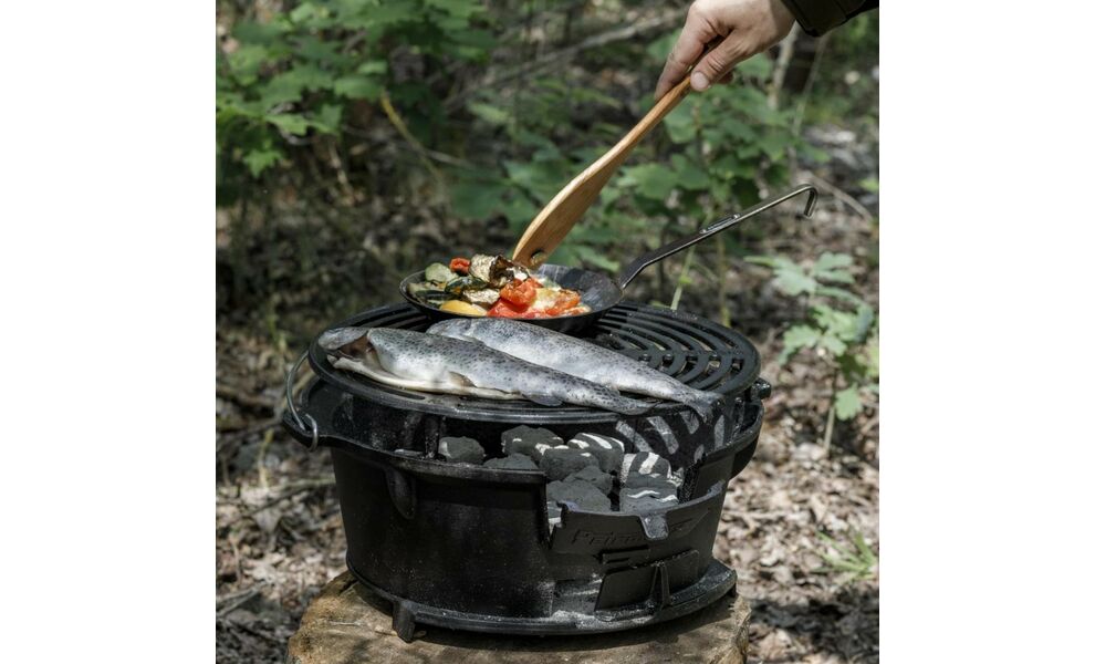 Портативний чавунний гриль для вугілля 2 в 1 Petromax Fire Barbecue Grill, зображення 16