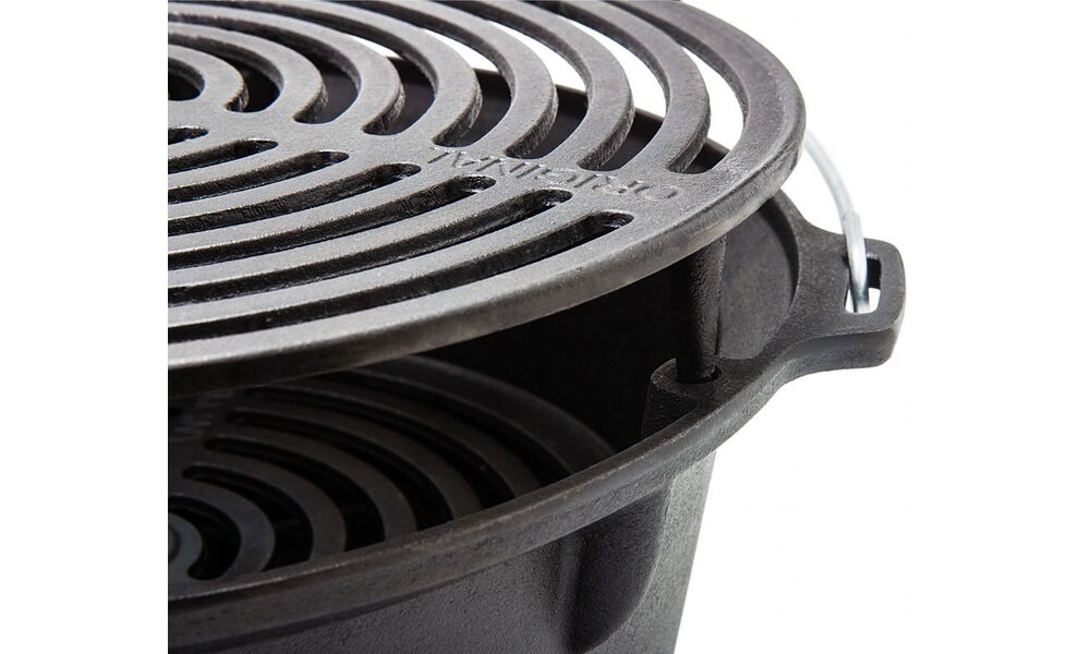 Портативний чавунний гриль для вугілля 2 в 1 Petromax Fire Barbecue Grill, зображення 7