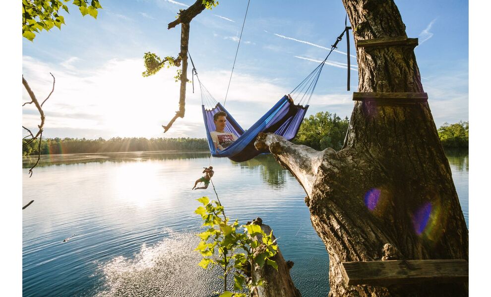 Туристичний гамак Amazonas Silk Traveller (Ocean) (БЕЗ кріплень), зображення 4
