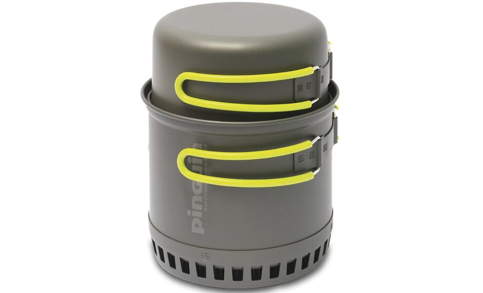 Похідний набір посуду з теплообмінником Pinguin Double X на 2 особи: 2 каструлі, 2 миски, зображення 2