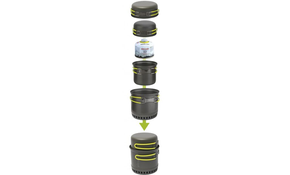 Похідний набір посуду з теплообмінником Pinguin Double X на 2 особи: 2 каструлі, 2 миски, зображення 3