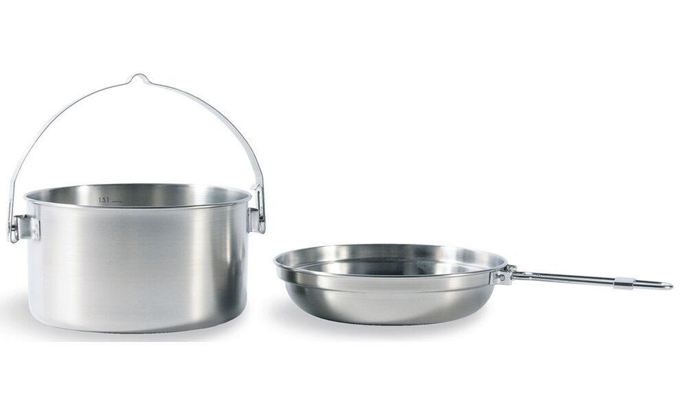 Туристичний набір сталевого посуду Tatonka Kettle на 1,6 л: казанок, сковорода, Тип комплекту: 1,6 л, зображення 4